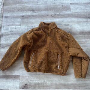 Madewell Faux Shearling half-zip pullover